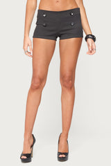 Leala Button Micro Shorts