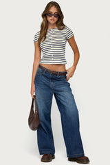 Bonita Striped Button Up Top