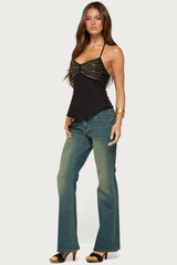 Ivana Studded Halter Top