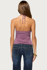 Ivana Studded Halter Top