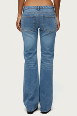 Anola Studded Low Rise Bootcut Jeans