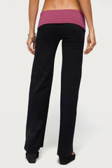 Maci Striped Foldover Pants