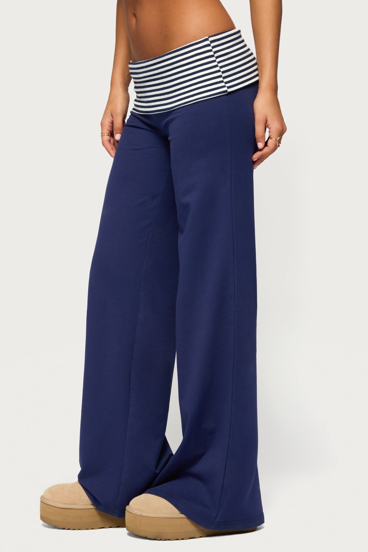 Maci Striped Foldover Pants