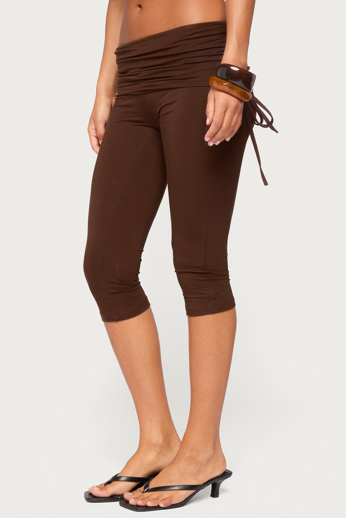 Bardi Drawstring Foldover Capri Pants