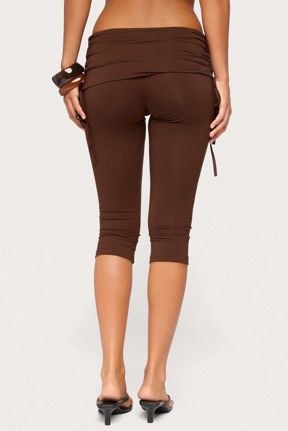 Bardi Drawstring Foldover Capri Pants