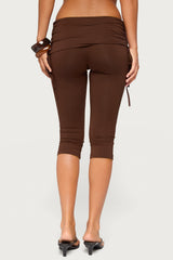 Bardi Drawstring Foldover Capri Pants