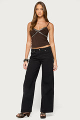 Aika Beaded Ruched Tank Top
