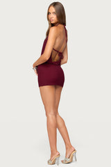 Maela Stud & Grommet Mini Dress