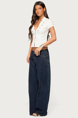 Yali Woven Napoleon Top