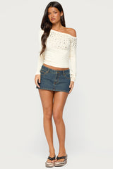 Hetty Studded Off Shoulder Top