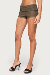 Darsy Faux Leather Micro Shorts