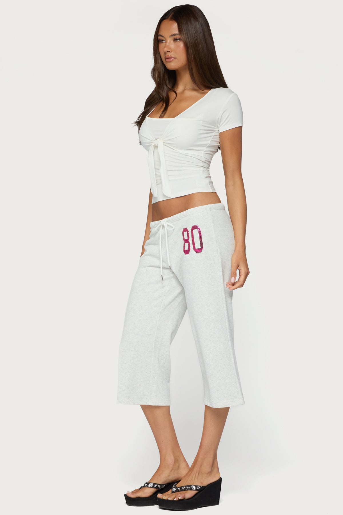 80 Sequin Capri Sweatpants
