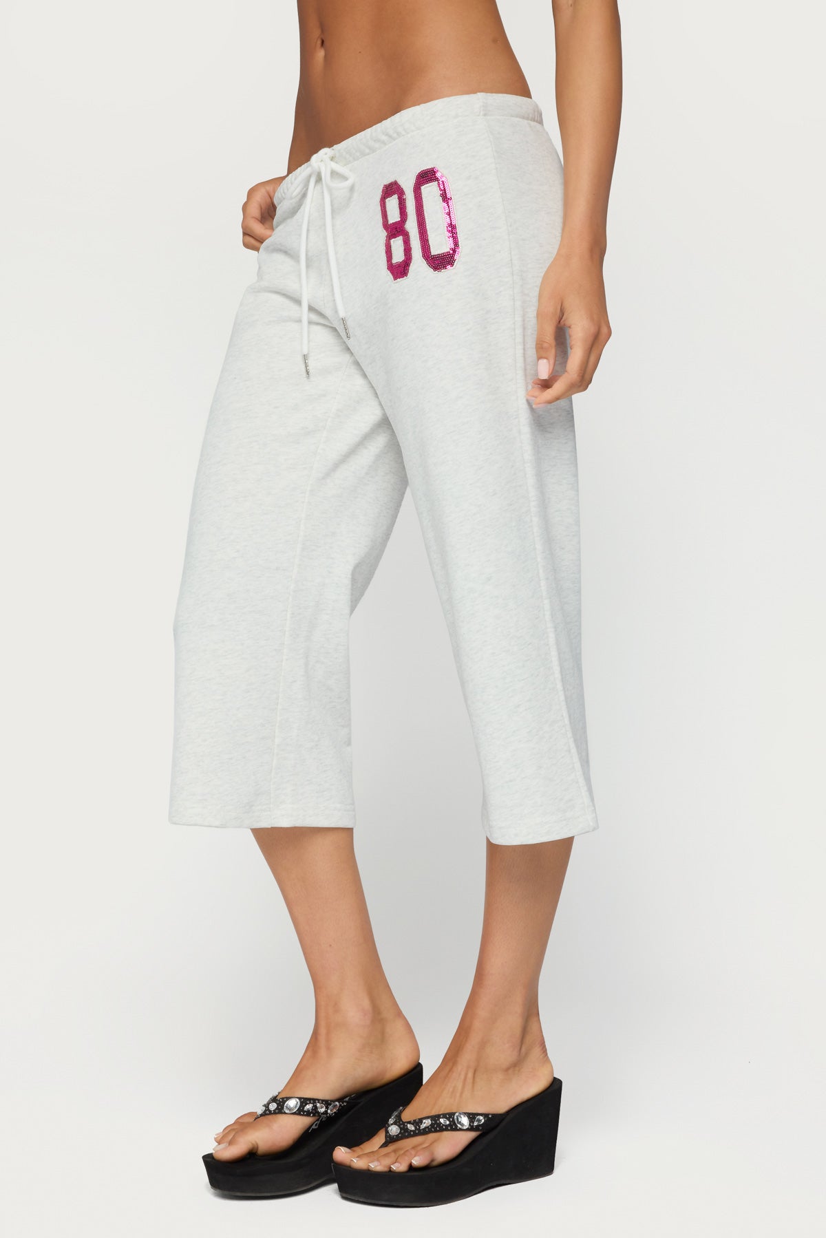 80 Sequin Capri Sweatpants