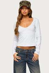 Feva V Neck Long Sleeve Top