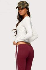 Feva V Neck Long Sleeve Top
