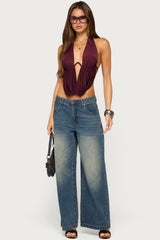 Eina Cowl Neck Halter Top