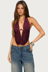 Eina Cowl Neck Halter Top