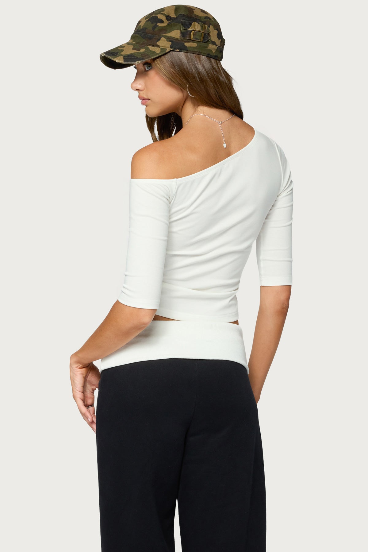 Abie Off Shoulder Three-Quarter Sleeve Top