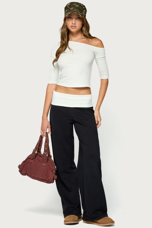 Abie Off Shoulder Three-Quarter Sleeve Top view 2