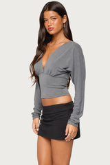 Gilla Long Sleeve V Neck Top