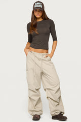 Agnez Quarter Sleeve Raglan Top