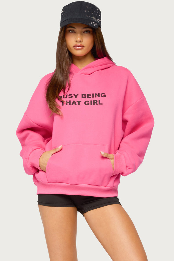 Busy Girl Oversized Hoodie
