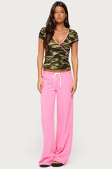 Teana Contrast Camo Top