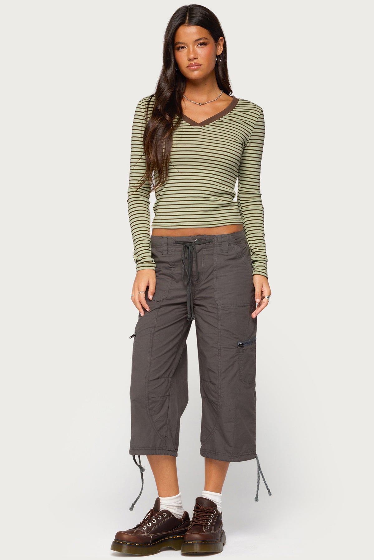 Yania Striped Long Sleeve Top