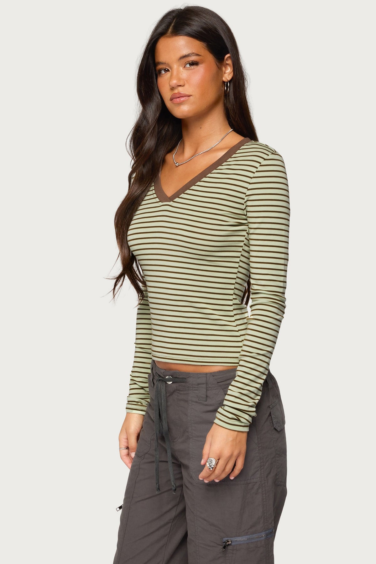 Yania Striped Long Sleeve Top