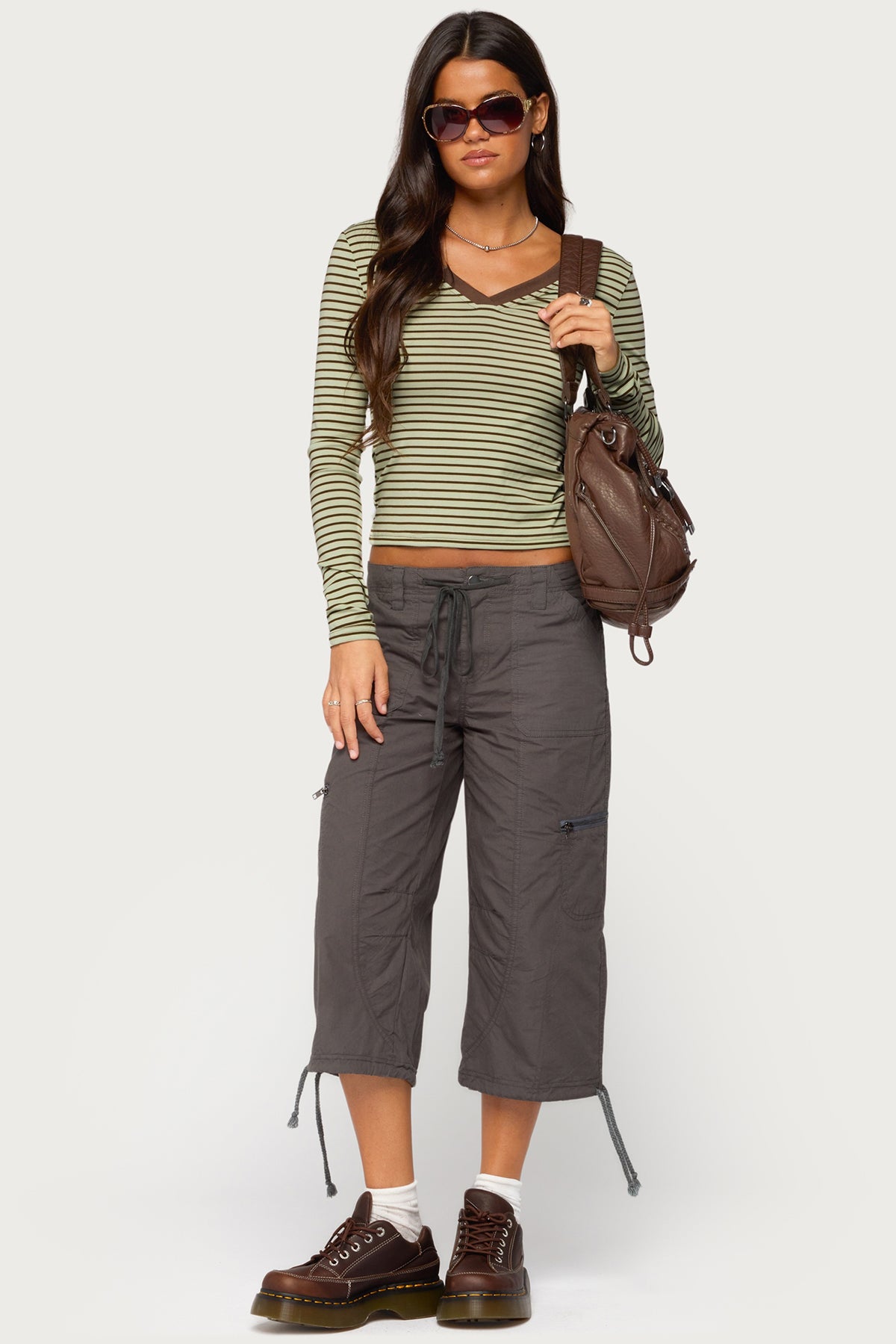 Yania Striped Long Sleeve Top