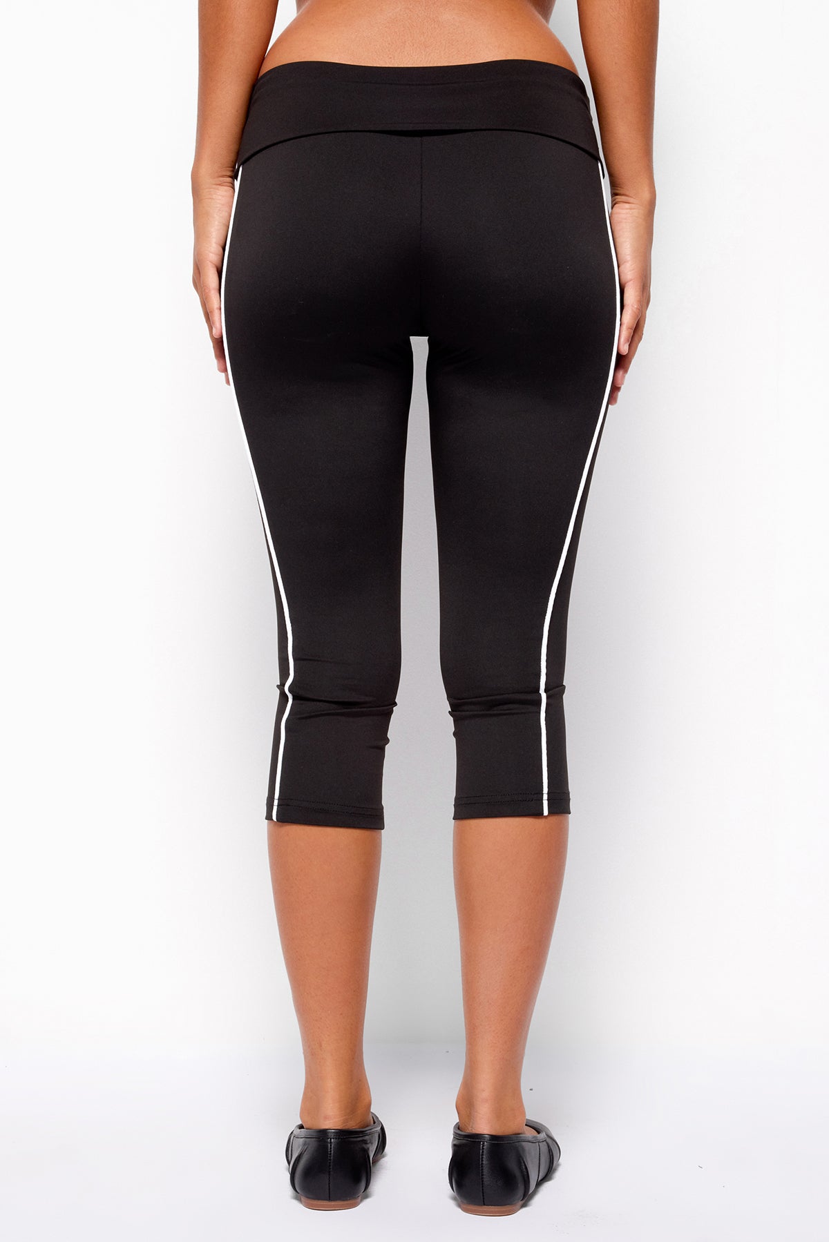 Halleigh Stripey Foldover Capri Pants