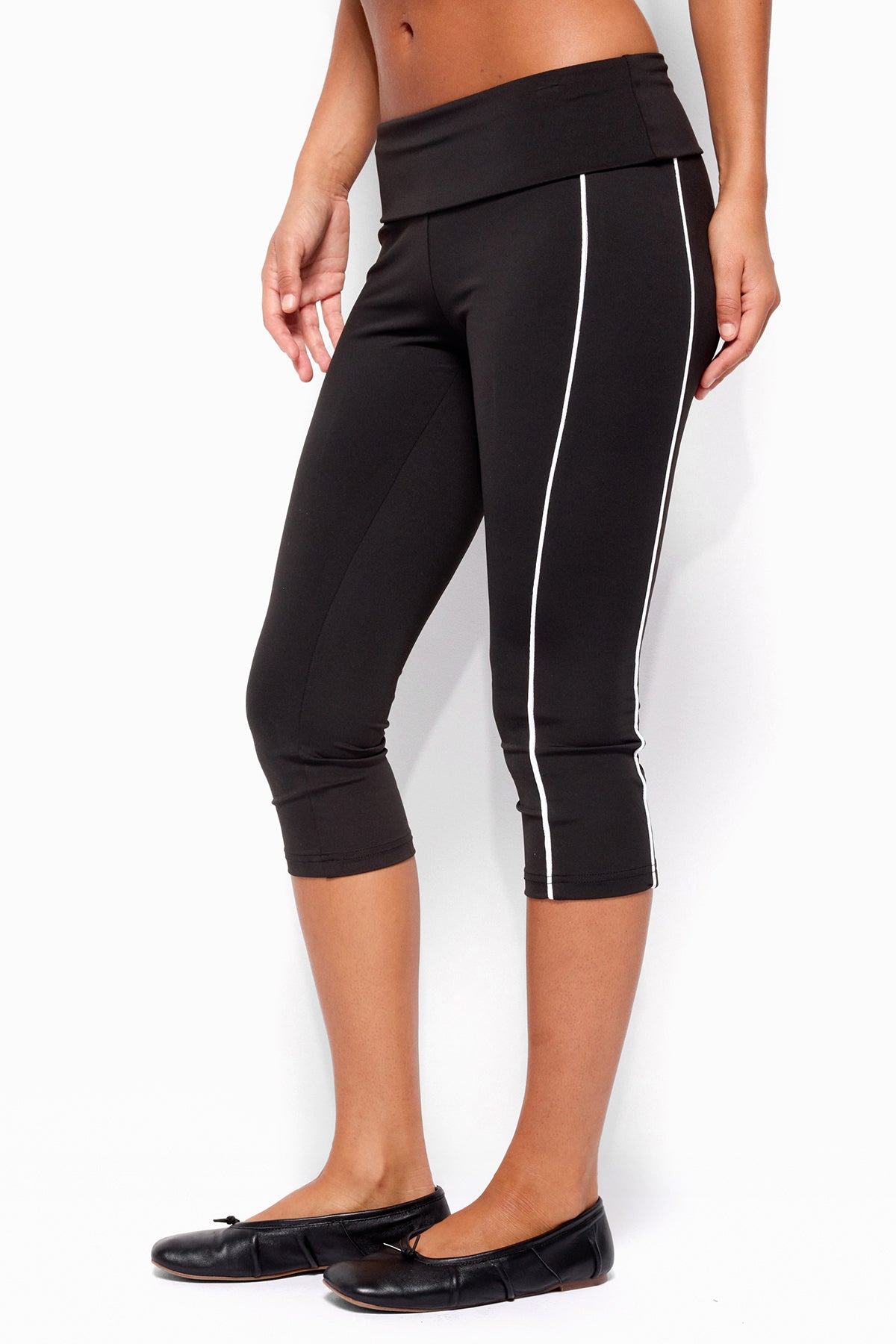 Halleigh Stripey Foldover Capri Pants