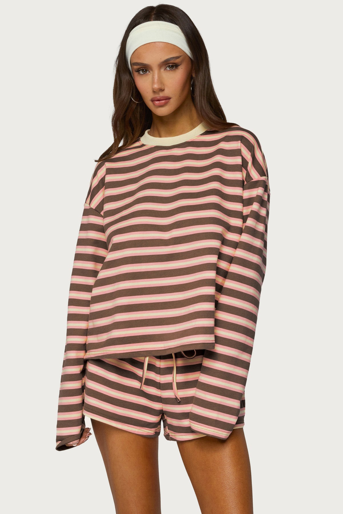 Blanchy Striped Long Sleeve Top