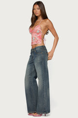 Cheri Bead & Sequin Backless Top