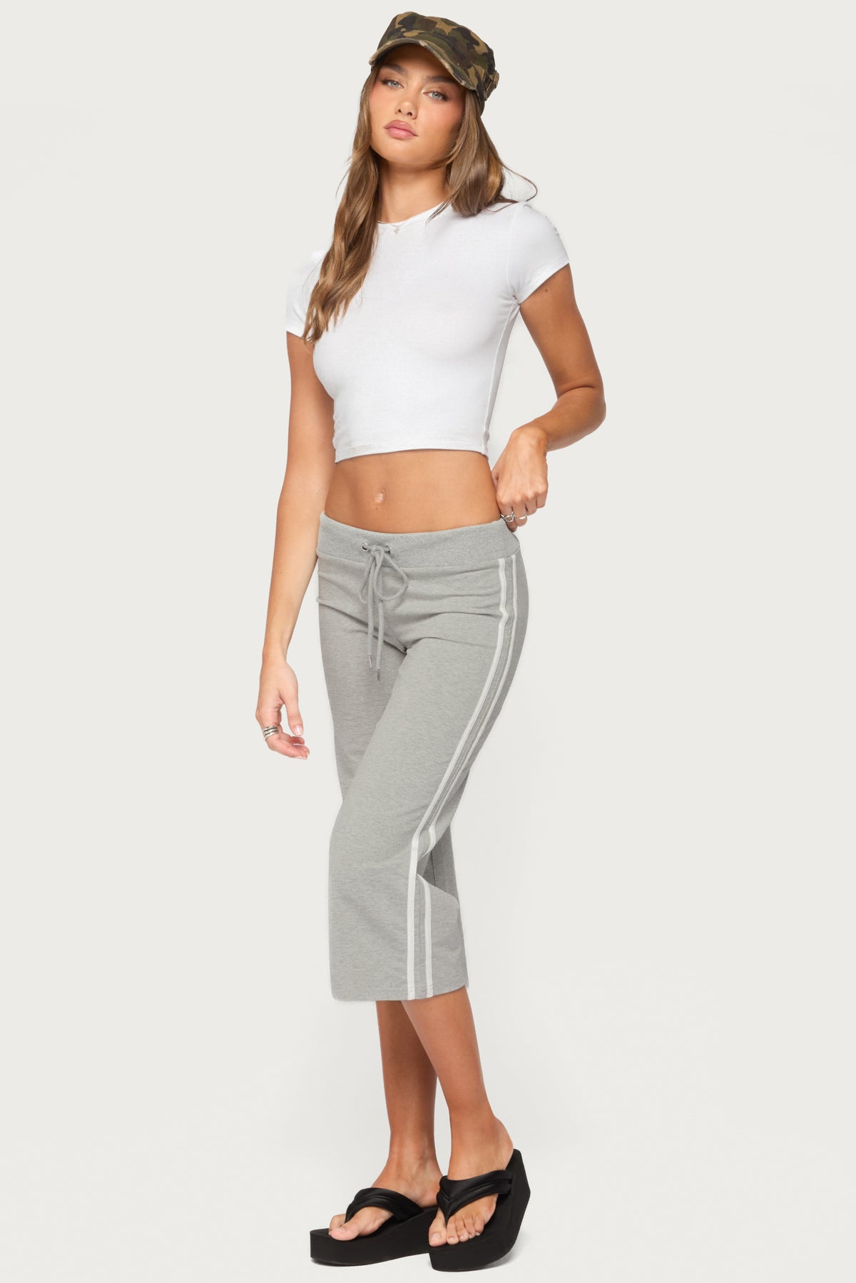 Zanele Side Stripe Capri Sweatpants