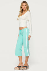 Milene Contrast French Terry Capri Pants