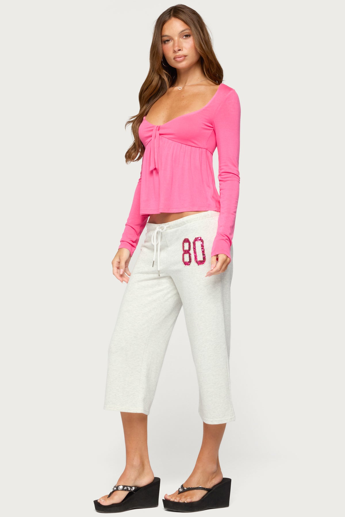 Edra Long Sleeve Babydoll Top
