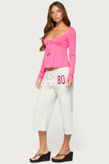 Edra Long Sleeve Babydoll Top