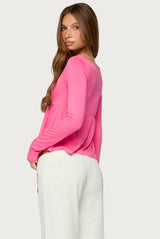 Edra Long Sleeve Babydoll Top