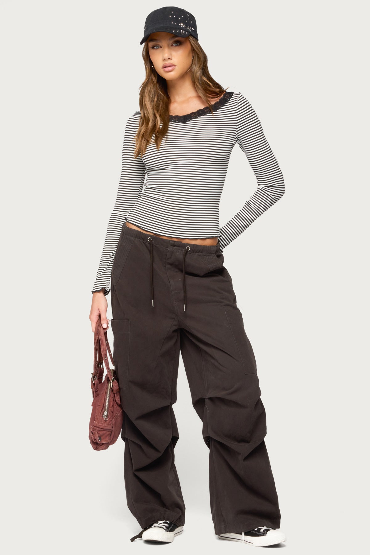 Jaela Lacey Striped Top