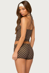 Lisah Polka Dot Halter Top