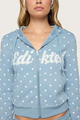 Dilly Polka Dot Waffle Hoodie