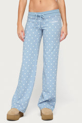 Dilly Polka Dot Waffle Pants