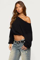 Gella Long Sleeve Knit Crop Top