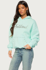 Edikted Rockstar Studded Hoodie