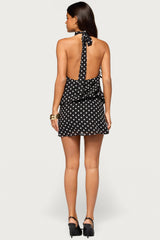 Laira Chiffon High Neck Mini Dress