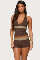 Jasia Bead & Sequin Halter Top