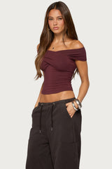 Kamrynn Off Shoulder Wrap Top