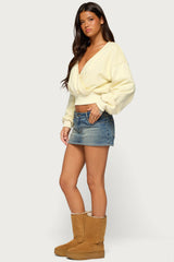 Narli Wrap Cropped Sweatshirt