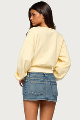 Narli Wrap Cropped Sweatshirt